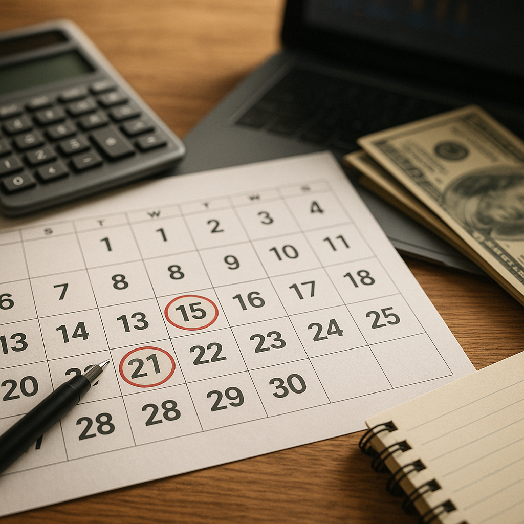 Calendário financeiro: organize as contas do mês sem esquecer vencimentos